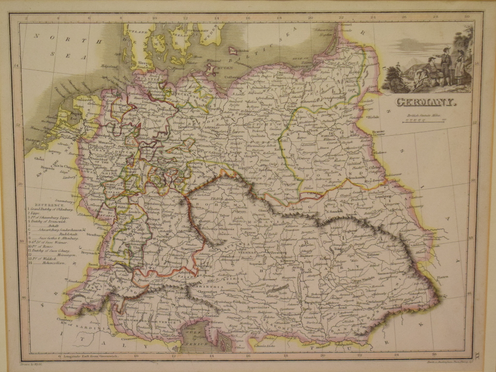 Australia. A coloured map, New Zealand and The Australian Colonies of Great Britain, mounted, 24 x - Image 2 of 3