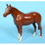 A Beswick Thoroughbred Stallion, small, chestnut, 1992, gloss See illustration Report by NG Oval