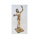 A 19th century Grand Tour bronze figure, of a dancing faun, 40.5 cm high See illustration