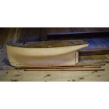 An early 20th century pond yacht, 106 cm long Report by GH Crazing to deck varnish and various