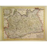 Surrey. A Thomas Kitchin map, A New Map of The County of Surrey, mounted, 20.5 x 26.5 cm, a Moll