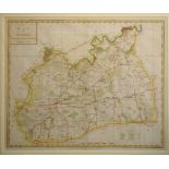 Surrey. A John Heywood map, A Map of Surry, Engraved from an Actual Survey with Improvements, 36.5 x