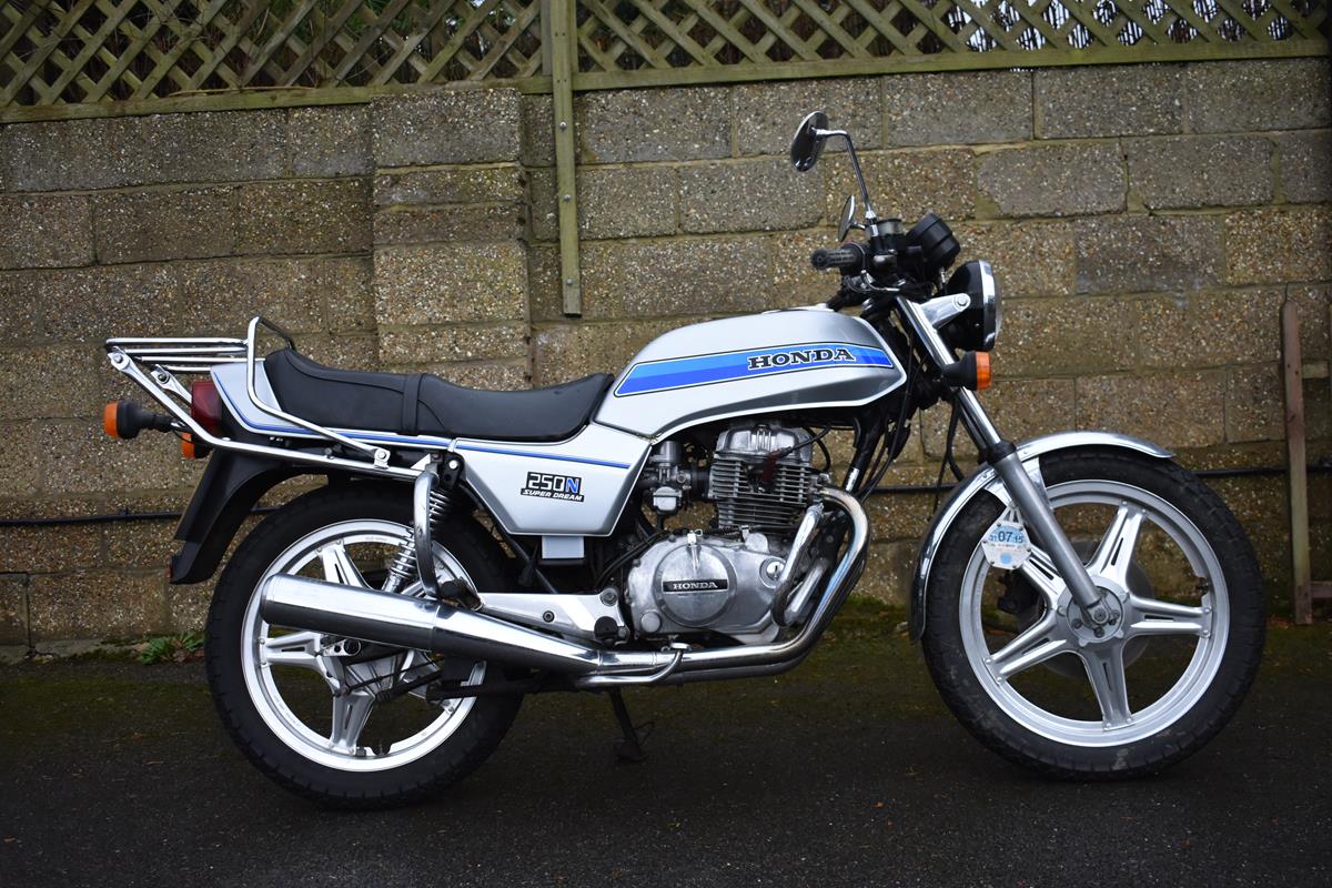 A 1980 Honda CB250N Super Dream, registration number YAA 970V, frame number JHMCB250N2194644, engine