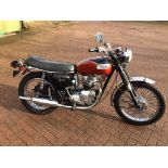 EXTRA LOT: A 1972 Triumph T100C, unregistered, bronze and black. This well presented T100C has