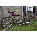 A circa 1950 Sun 98cc restoration project, registration number ESL 509, maroon. This Sun features