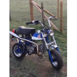 A 1971 Honda Mini Trail, registration number ODH 157J, blue/white. Having formed part of a private