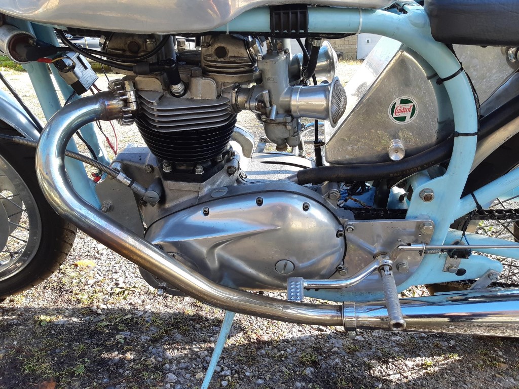 A 1991 Triton café racer, registration number Q120 BAU, aluminium/blue. Tritons are a marriage of - Image 3 of 6