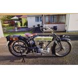 A 1924 Triumph SD, registration number BF 8770, frame number 337021, engine number 979830GH, green/