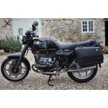 A 1990 BMW R80/7, registration number G162 ALH, black. This lady owned BMW will need recommissioning