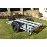 A 2018 single axle triple bike trailer. Constructed by our vendor, this trailer has seen very little