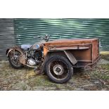 A 1955 Peugeot Triporteur, unregistered, grey. This rare three wheeler is one of a series of