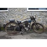 A 1949 BSA C11 project, registration number LYA 820, frame number ZC107751, engine number XC11555,