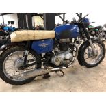 EXTRA LOT: A 1958 AJS CR250, registration number ADM 646A, blue. In restored condition. No V5C,