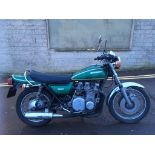 A 1980 Kawasaki Z900, registration number GHT 108W, engine number ZE1535226, green. This Z900 was