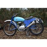 A circa 1952 DMW 197cc twin shock scrambler, unregistered, blue. Dawson’s Motorcycles of