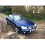 A 2004 Mercedes-Benz 320 CLK Elegance automatic convertible, registration number MV04 TUY,