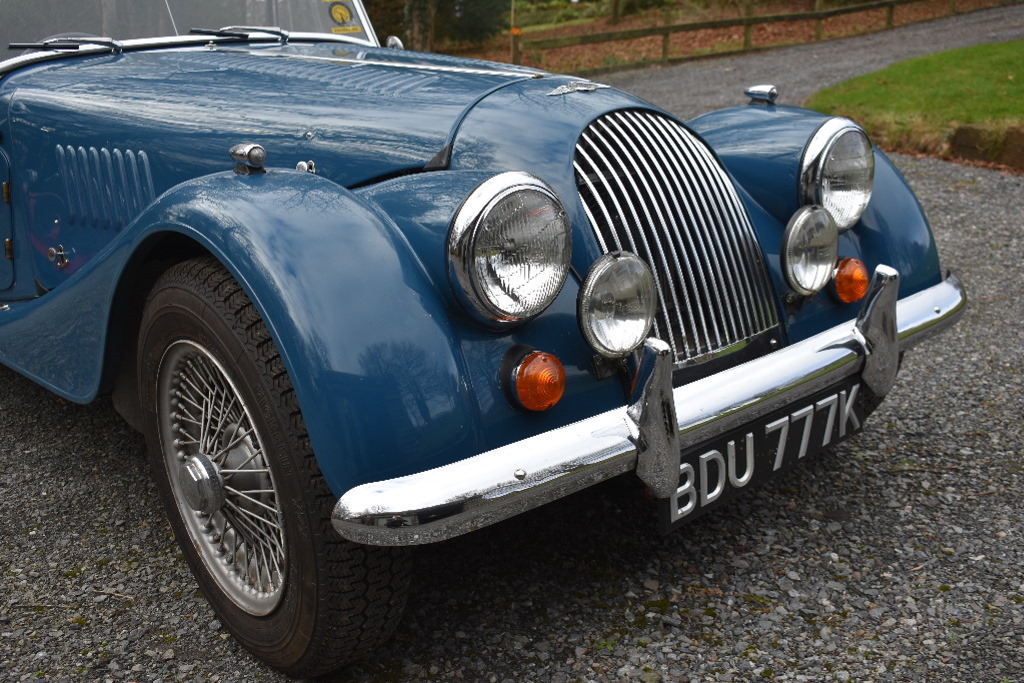 A 1971 Morgan 4/4 Competition, registration number BDU 777K, Jaguar Squadron blue. This rare factory - Image 4 of 6