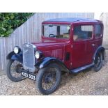 A 1935 Austin 7 RP box saloon, registration number KXS 303, chassis number 184591, engine number