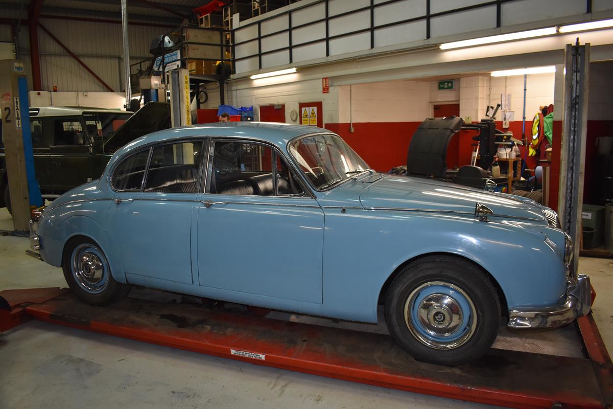 A 1967 Daimler V8 250 saloon, registration number XNK 854F, chassis number P1K1322BW, engine