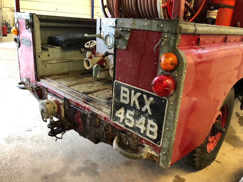 A 1964 Land Rover Series IIA 109 LWB fire engine project, no paperwork, red. This very original fire - Image 7 of 14