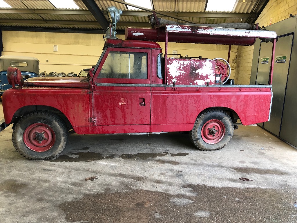 A 1964 Land Rover Series IIA 109 LWB fire engine project, no paperwork, red. This very original fire - Image 3 of 14