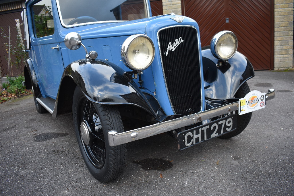 A 1936 Austin 10/4 Colwyn cabriolet, registration number CHT 279, chassis number 82329, blue over - Image 6 of 6