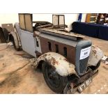 A 1935 Austin 10/4 tourer restoration project, registration ATT 552, grey. This exciting project has