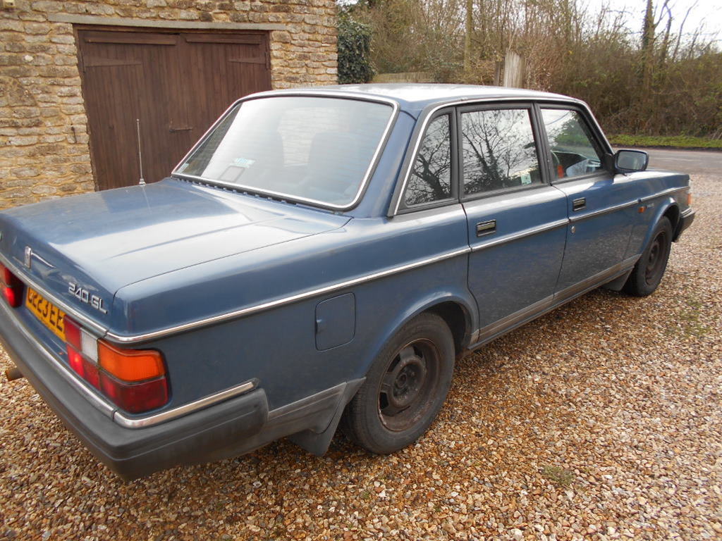 A 1990 Volvo 240 GL, registration number G223 EEF, blue. This rare manual 240 GL saloon is now a - Image 2 of 4