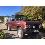 A 1984 LHD Range Rover Classic two door, French registered, Burgundy Calypso red. Having recently