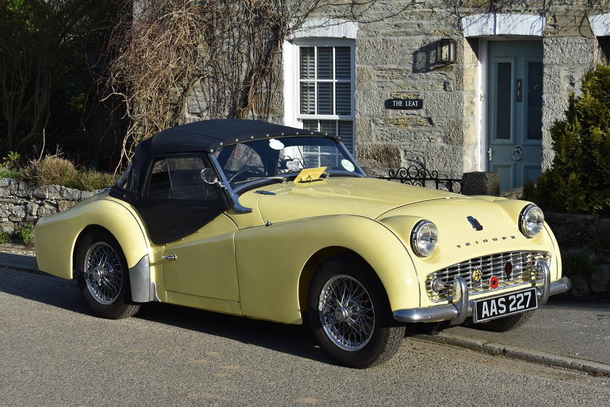 A 1957 Triumph TR3/3A, registration number AAS 227, ***South African commission number 296621