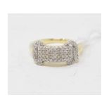 A 9ct gold and diamond ring, approx. ring size N Report by NG It is approx. 2.9 g (all in)