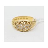A Victorian 18ct gold and diamond cluster ring, approx. ring size L Approx. 4.3 g (all in).