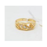 A Victorian 18ct gold and diamond ring, approx. ring size Q Report by NG It is approx. 2.9 g (all