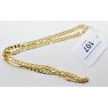A 9ct gold flat link necklace, approx. 16.2 g