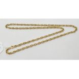 A 9ct gold fancy link necklace, approx. 25.0 g