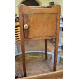 A mahogany tray top pot cupboard, 36 cm wide and a Pembroke table (2)