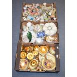 A quantity of Aynsley teawares, decorated fruit, other glass and ceramics (5 boxes) Report by NG