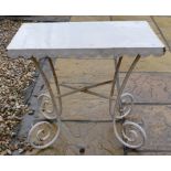 A small garden occasional table, 60 cm wide