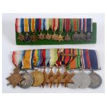 A group of ten medals, awarded to L E Cowie AB RM, comprising a 1914-15 trio (the Star having an