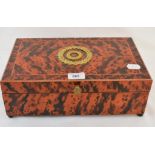 A faux tortoiseshell box, 34 cm wide