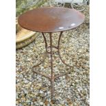 A metal garden occasional table, 55 cm diameter