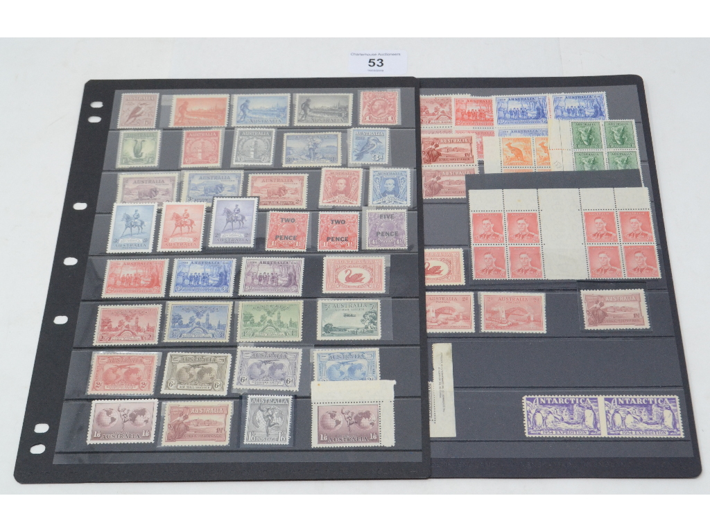 A group of Australian stamps, 1913-1937, mint collection of commemorative sets with 1935 Jubilee and