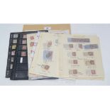 A group of GB stamps, QV line engraved and surface printed issues, on sheets, including cancels