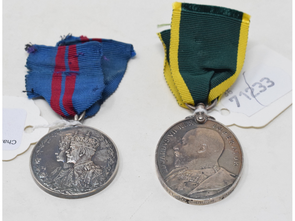 A TFEM (EVIIR) awarded to 1105 Sgt F Brough Staff Yeo and a 1911 Coronation Medal (2)