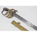 A Victorian 1892 pattern infantry officer's sword, with VR cipher, the blade marked Henry Wilkinson,