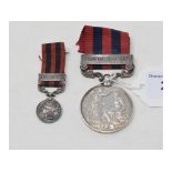 An India General Service Medal 1854, awarded to 2358 Pte Hunt 1st Hants Reg, with Burma 1887/89 bar,