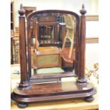 A 19th century mahogany dressing table mirror, 73 cm wide