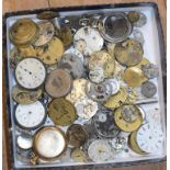 Assorted pocket and wristwatch movements and parts