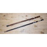 A sword stick, 91 cm, and a truncheon (2)