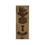 Fifteen military items, including a cap badge and shoulder badge for Sheffield University OTC